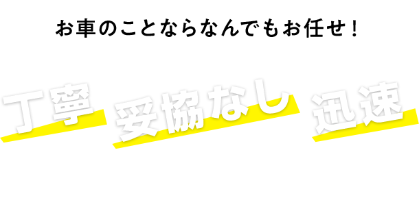 お車のことならなんでもお任せ！丁寧妥協なし迅速に対応します！